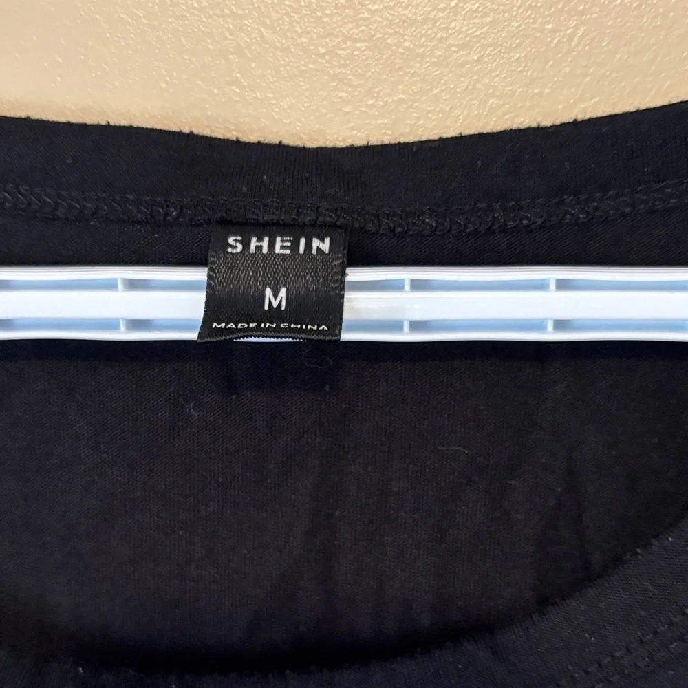 SHEIN Black Tank Top with White Palm Tree - Picture 4 of 8